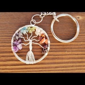 7 Chakra Tree of Life Keychain